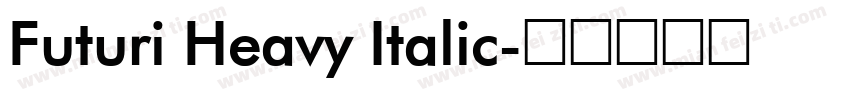 Futuri Heavy Italic字体转换